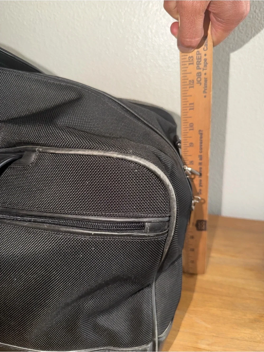 Tumi Black Nylon Laptop Briefcase with Leather Trim
